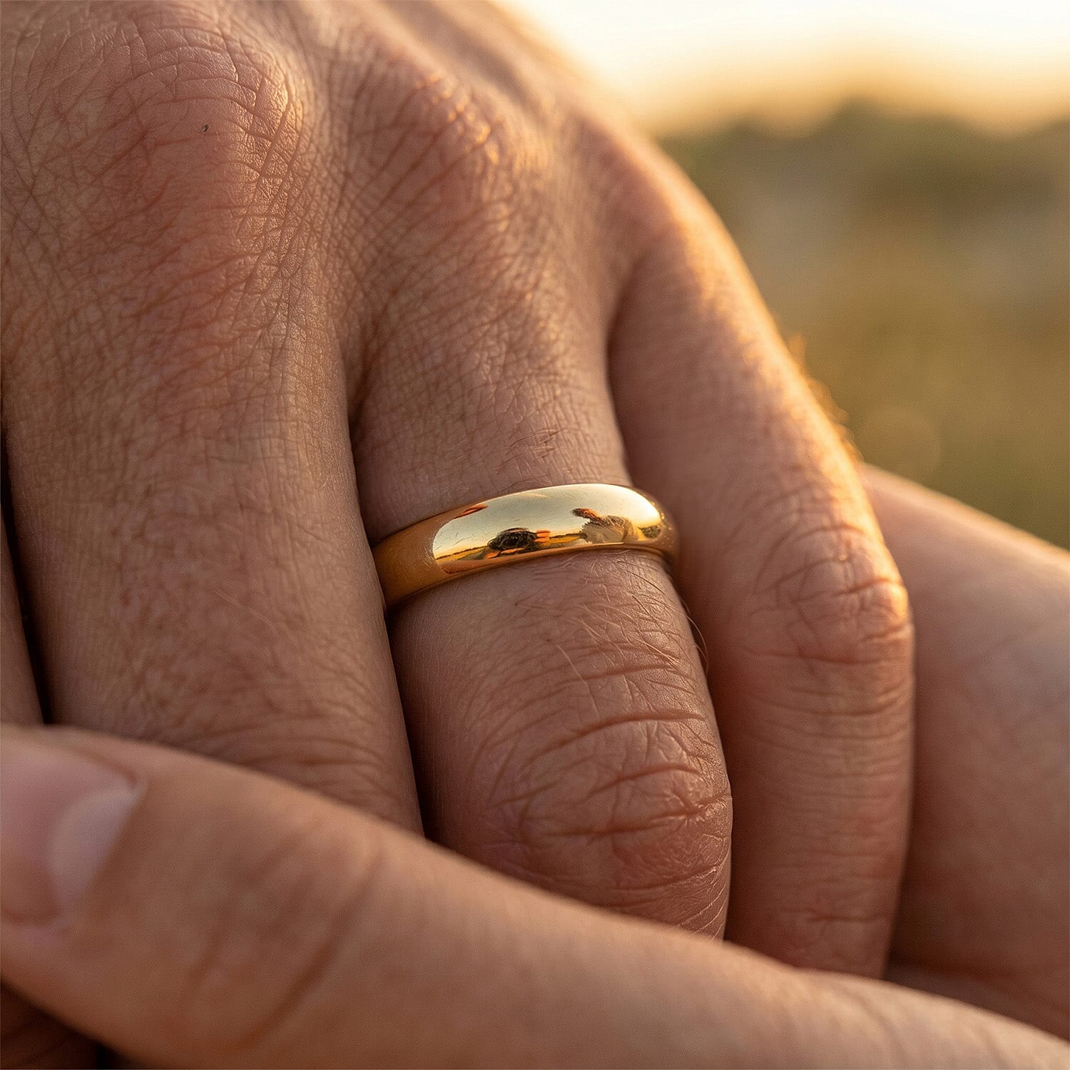 Close Out Deal- 9K Yellow Gold Wide Band Ring