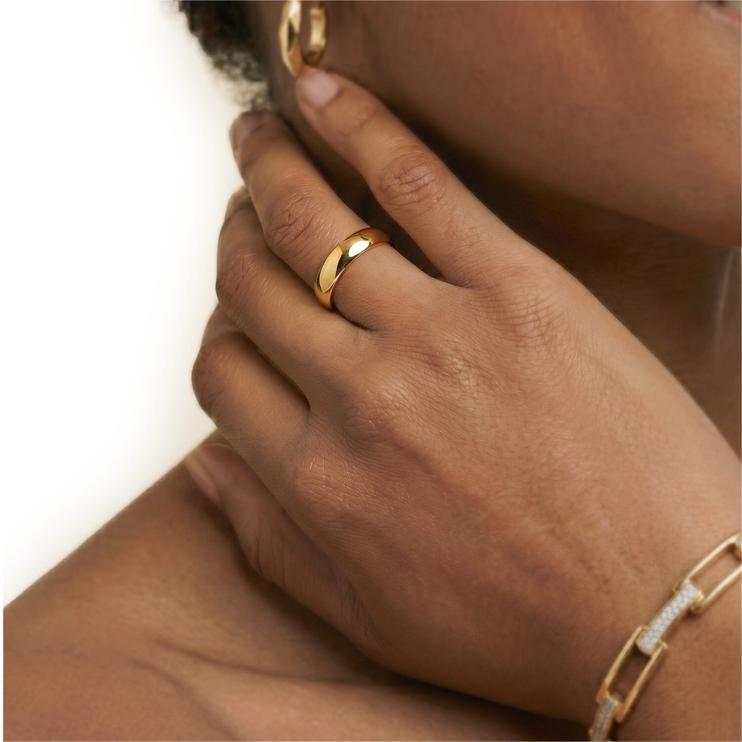 Close Out Deal- 9K Yellow Gold Wide Band Ring