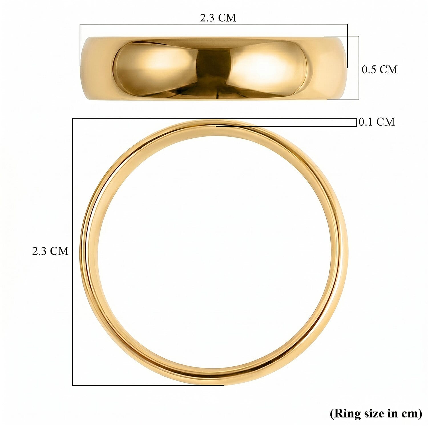 Close Out Deal- 9K Yellow Gold Wide Band Ring