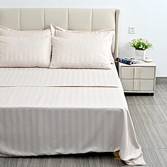 https://tjcuk.sirv.com/Products/84/3/8438857/LIVMORE-Cotton-Striped-Bedding-Set-Size-200x1-cm-Beige_8438857_1.jpg?w=342&h=342
