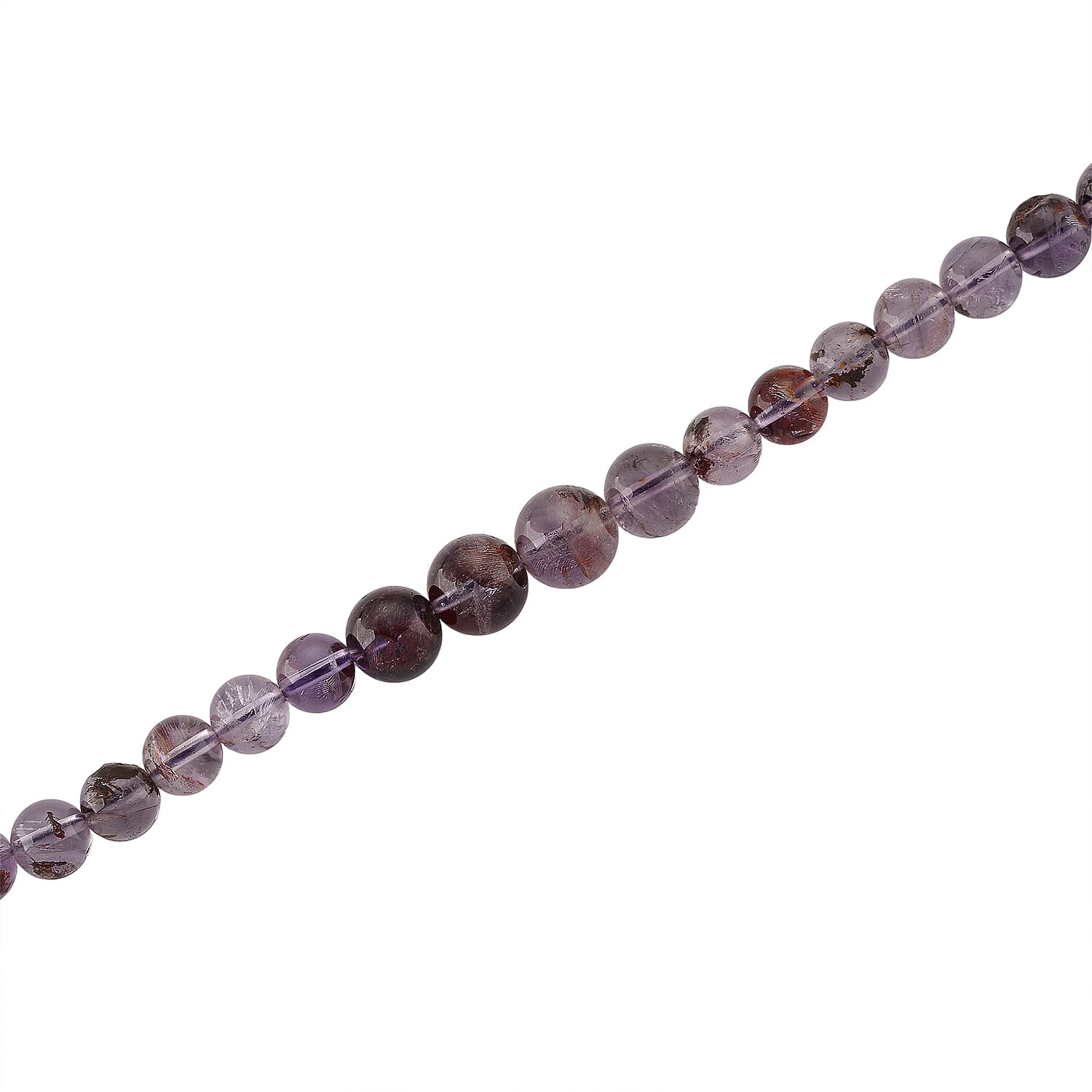 D'Joy Natural Cacoxenite Necklace (Size - 20) with Magnetic Lock in Rhodium Overlay Sterling Silver 200.00 Ct.