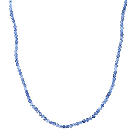 D'Joy AAA Brazilian Santa Maria Aquamarine Necklace (Size - 18-2 EXT) with Lobster Clasp in Rhodium Overlay Sterling Silver 48.00 Ct