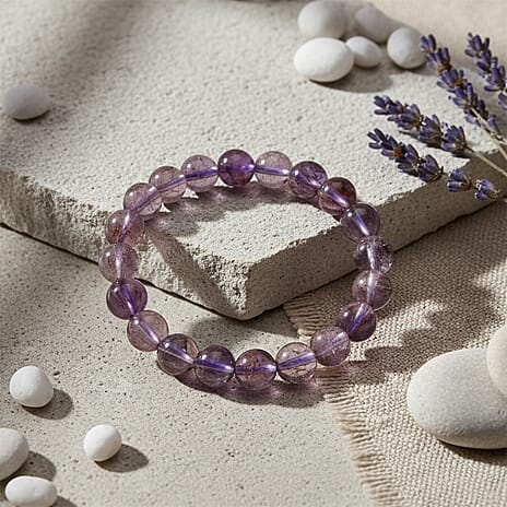 Cacoxenite Beads Stretchable Bracelet (Size 7-7.5) 120.00 Ct.
