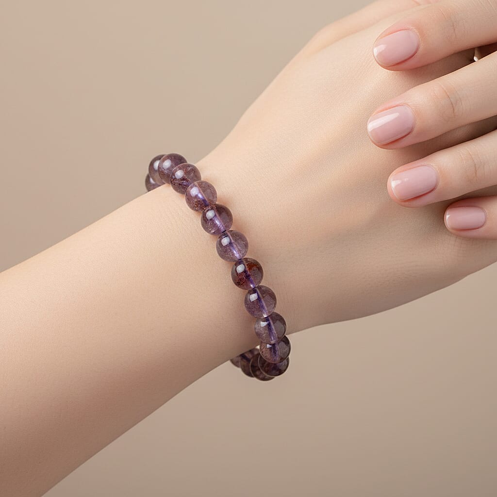 Cacoxenite Beads Stretchable Bracelet (Size 7-7.5) 120.00 Ct.