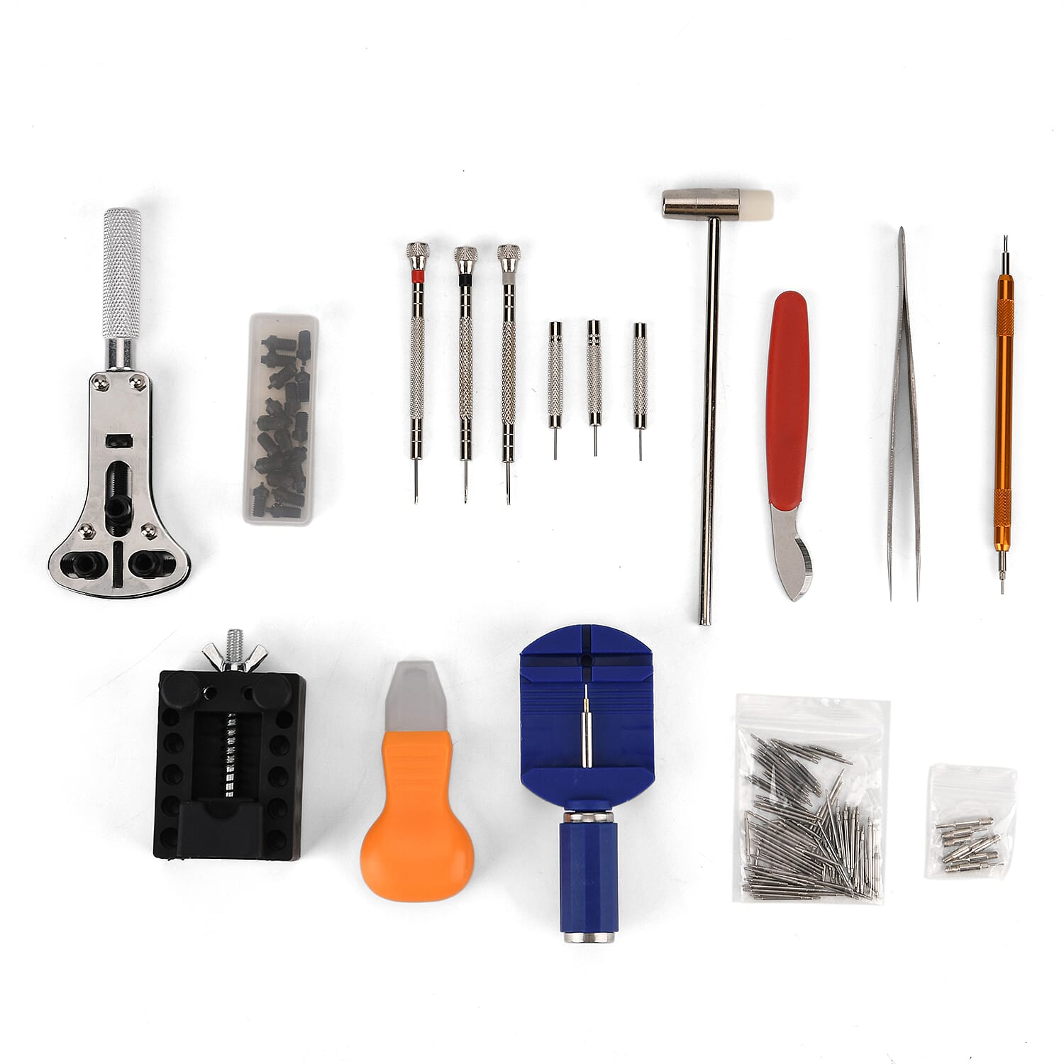 147pcs Professional Watch Repair Tool Kit - Battery Replacement Tools, Link Remover, Spring Bars & Case Opener