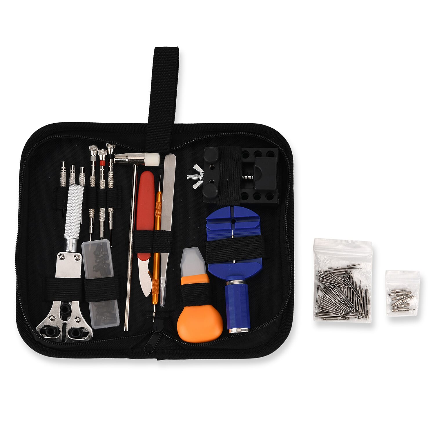 147pcs Professional Watch Repair Tool Kit - Battery Replacement Tools, Link Remover, Spring Bars & Case Opener