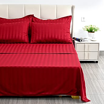 https://tjcuk.sirv.com/Products/84/3/8438990/LIVMORE-Cotton-Striped-Bedding-Set-Size-200x1-cm-Burgundy_8438990_1.jpg?w=342&h=342