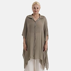 - Maisi Longline Lightweight Shirt (One Size 8 to 22) - Khaki