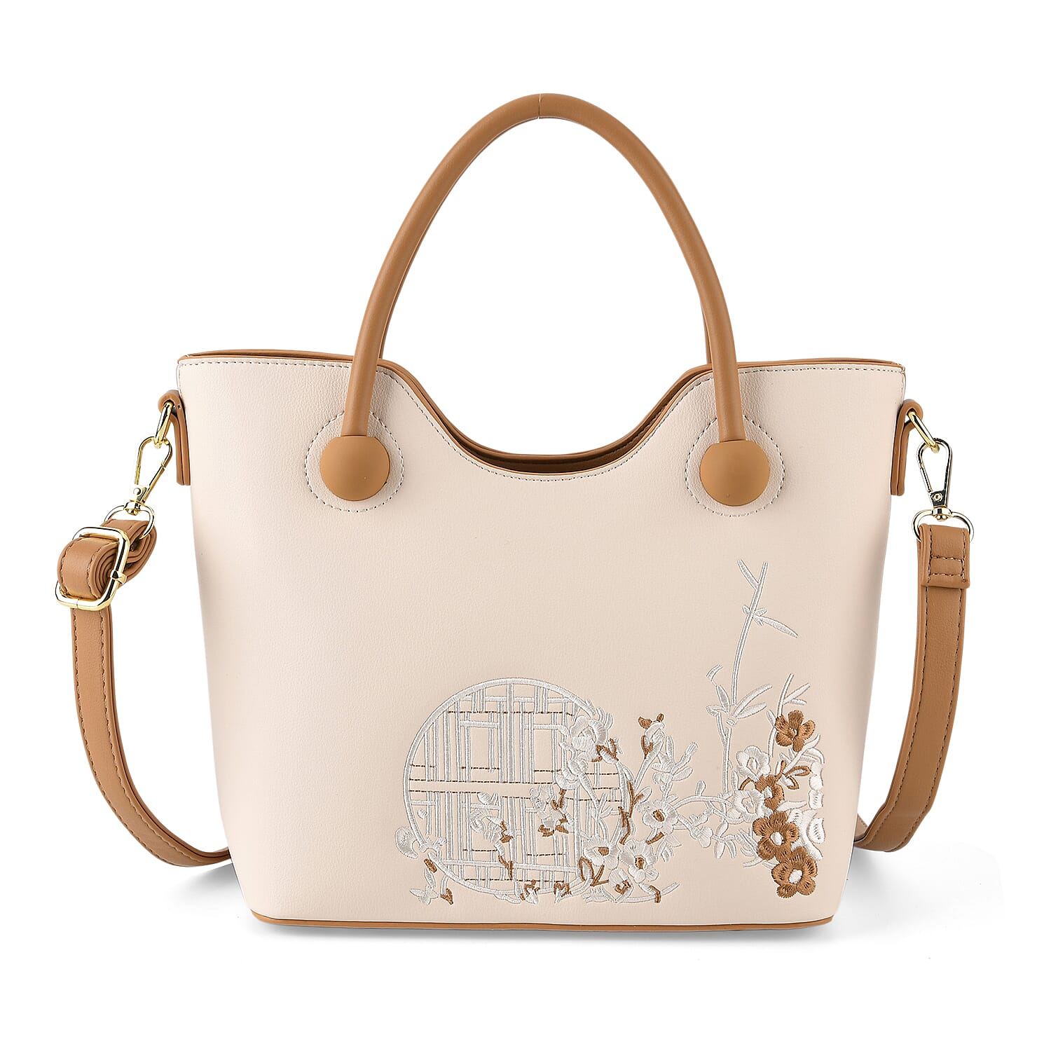 Crossbody Bag (Size - One Size) - Brown & White