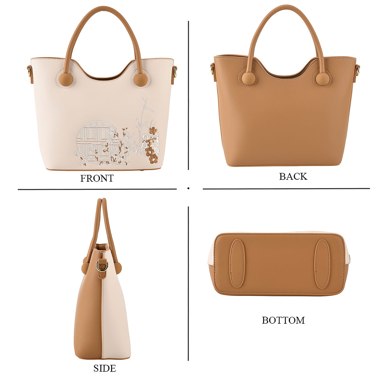 Crossbody Bag (Size - One Size) - Brown & White