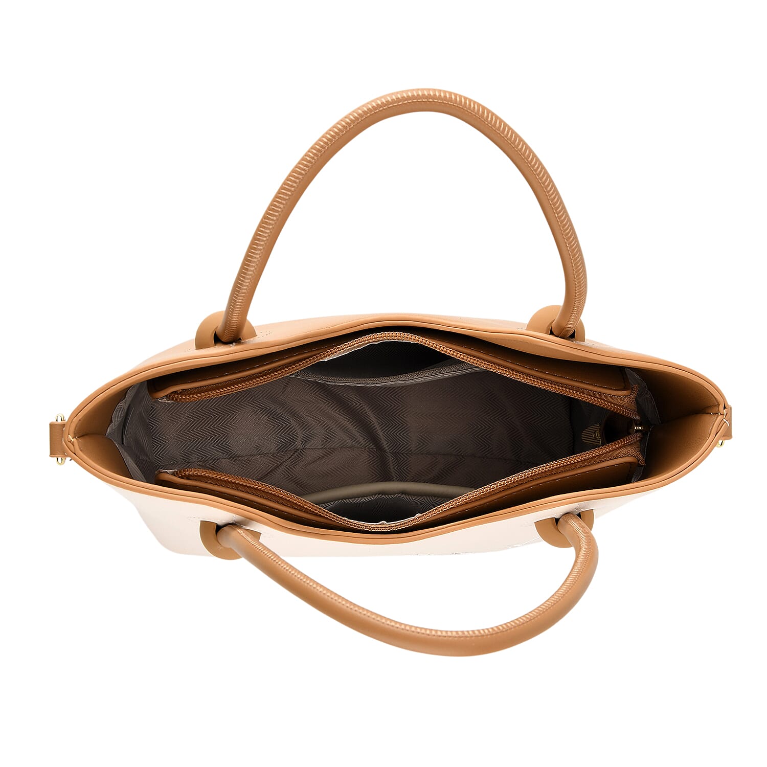 Crossbody Bag (Size - One Size) - Brown & White