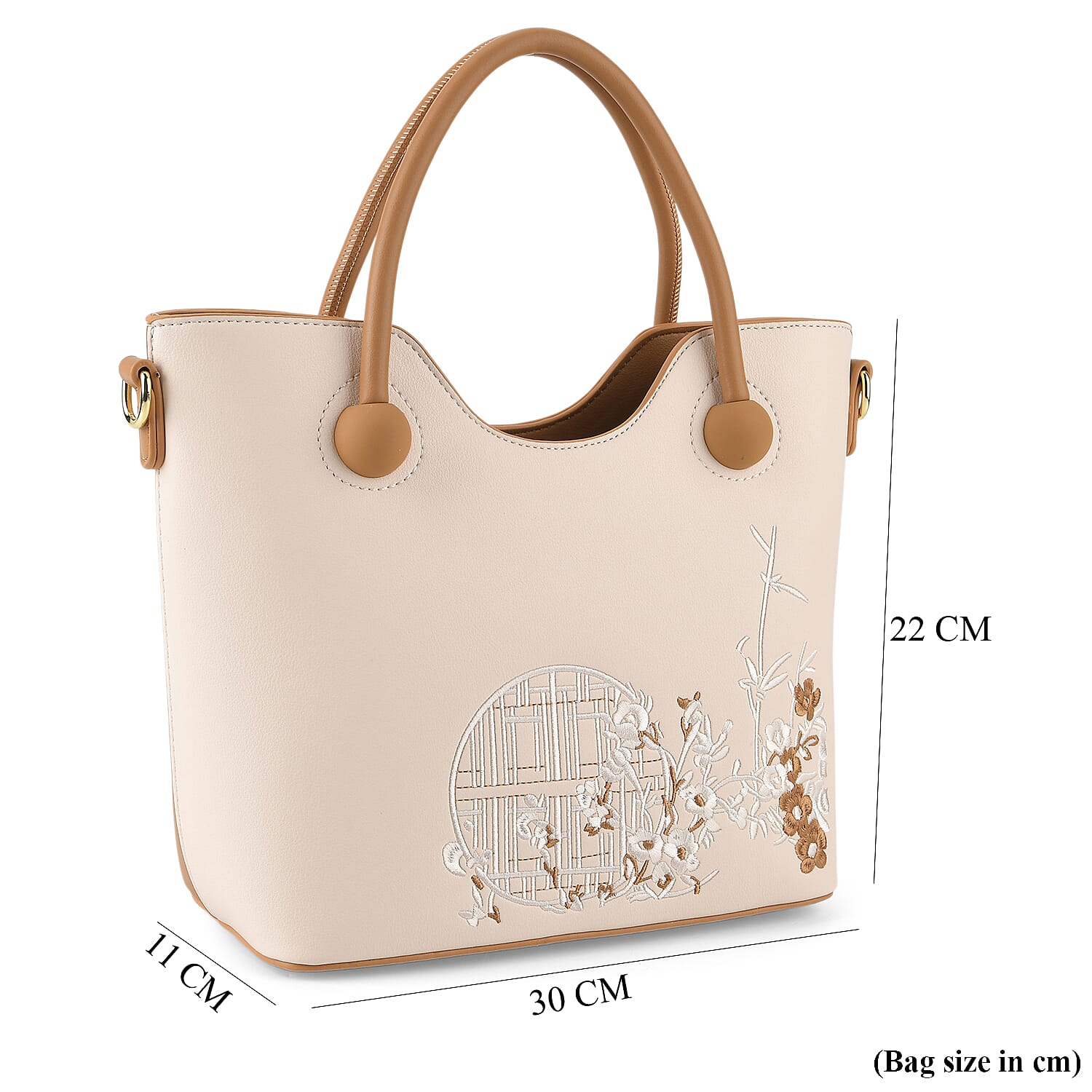 Crossbody Bag (Size - One Size) - Brown & White