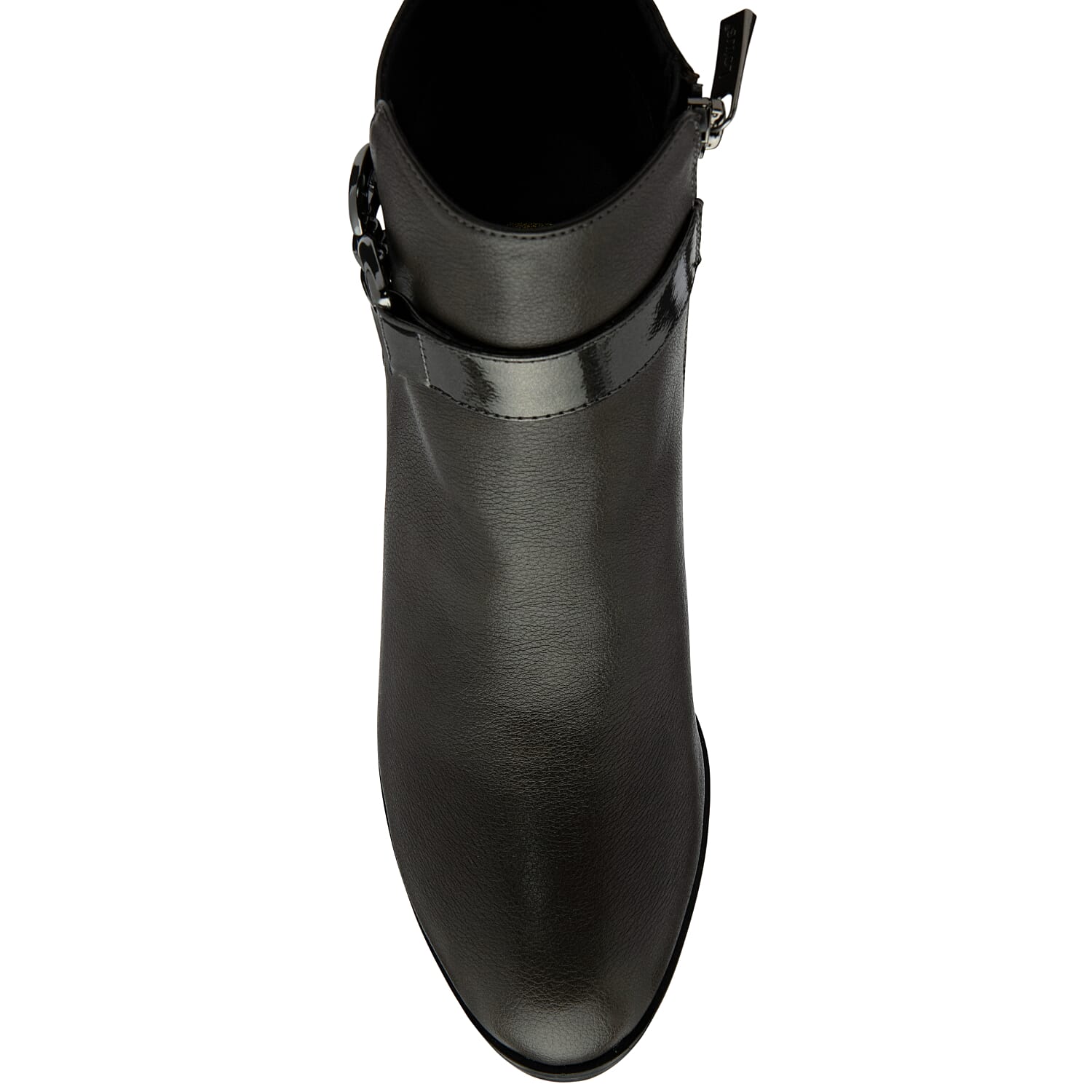 Lotus Amarin Block Heel Ankle Boots With Metallic Chain Detail (Size 3) - Grey