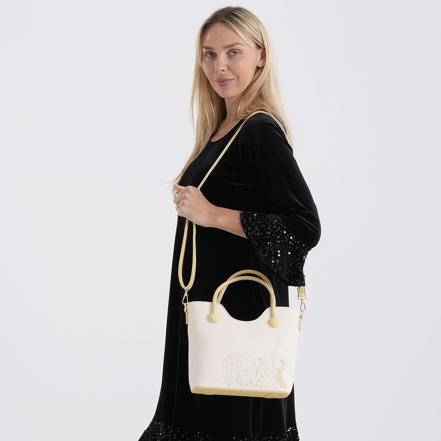 Crossbody Bag (Size - One Size) - Yellow & White