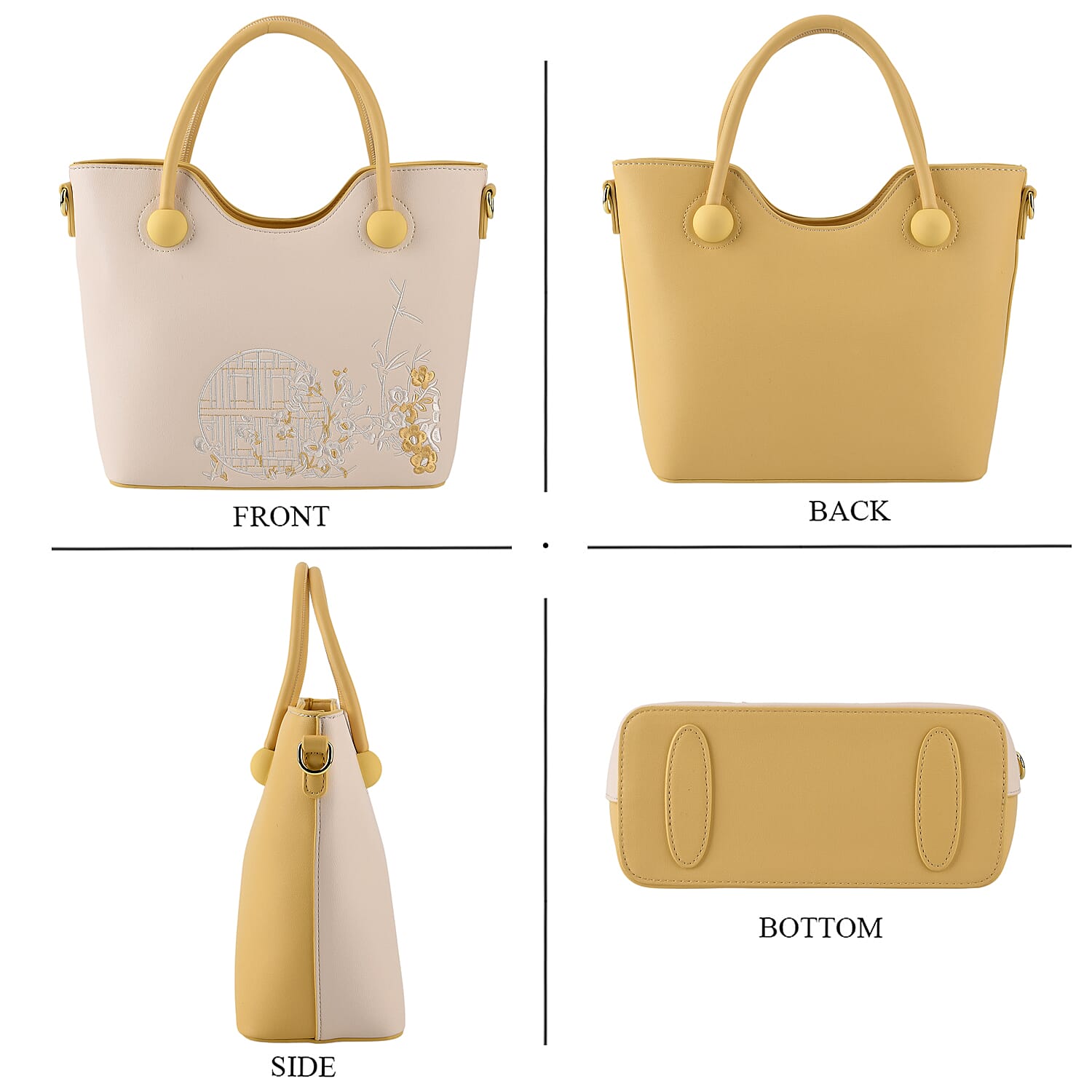 Crossbody Bag (Size - One Size) - Yellow & White