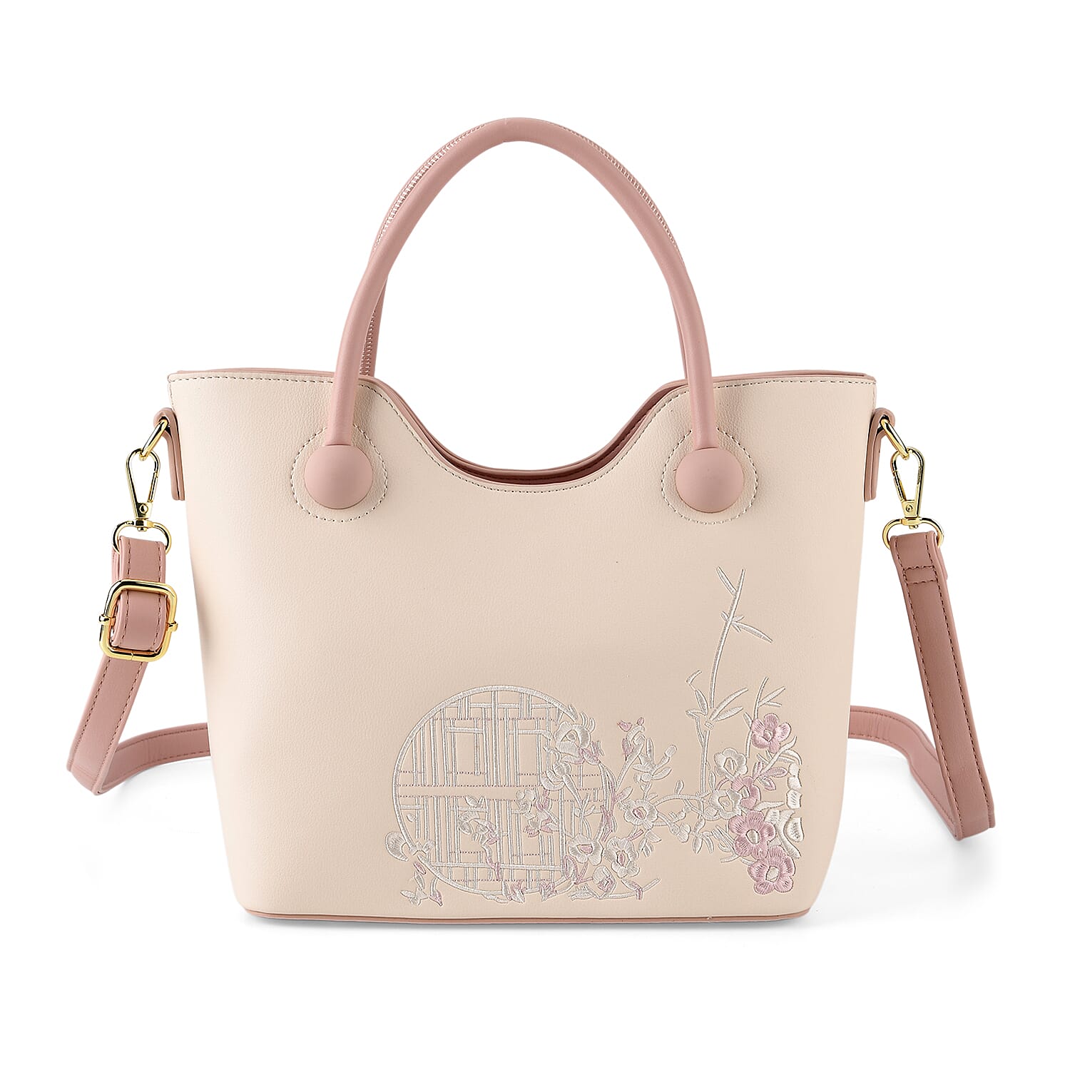 Crossbody Bag (Size - One Size) - Pink & White