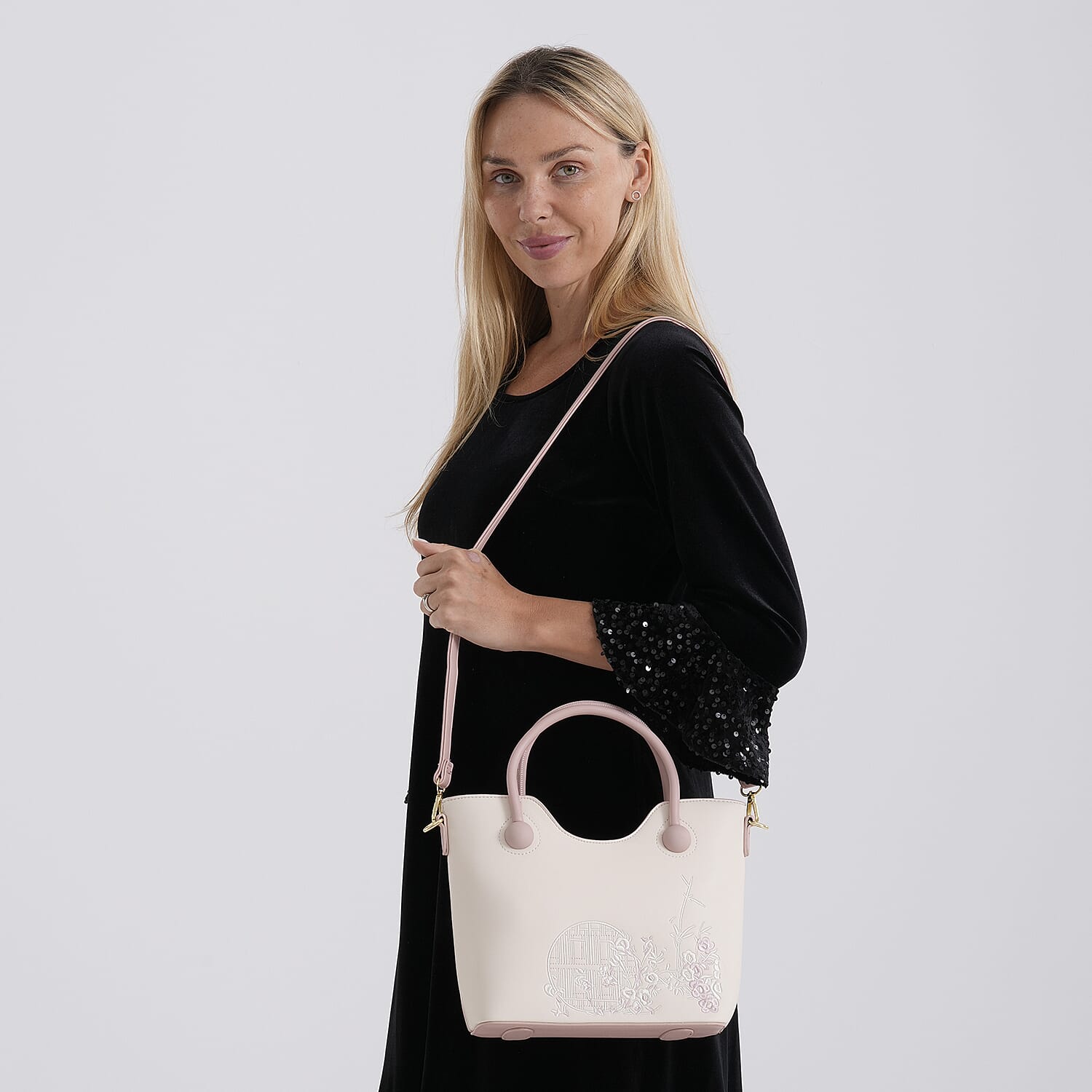 Crossbody Bag (Size - One Size) - Pink & White