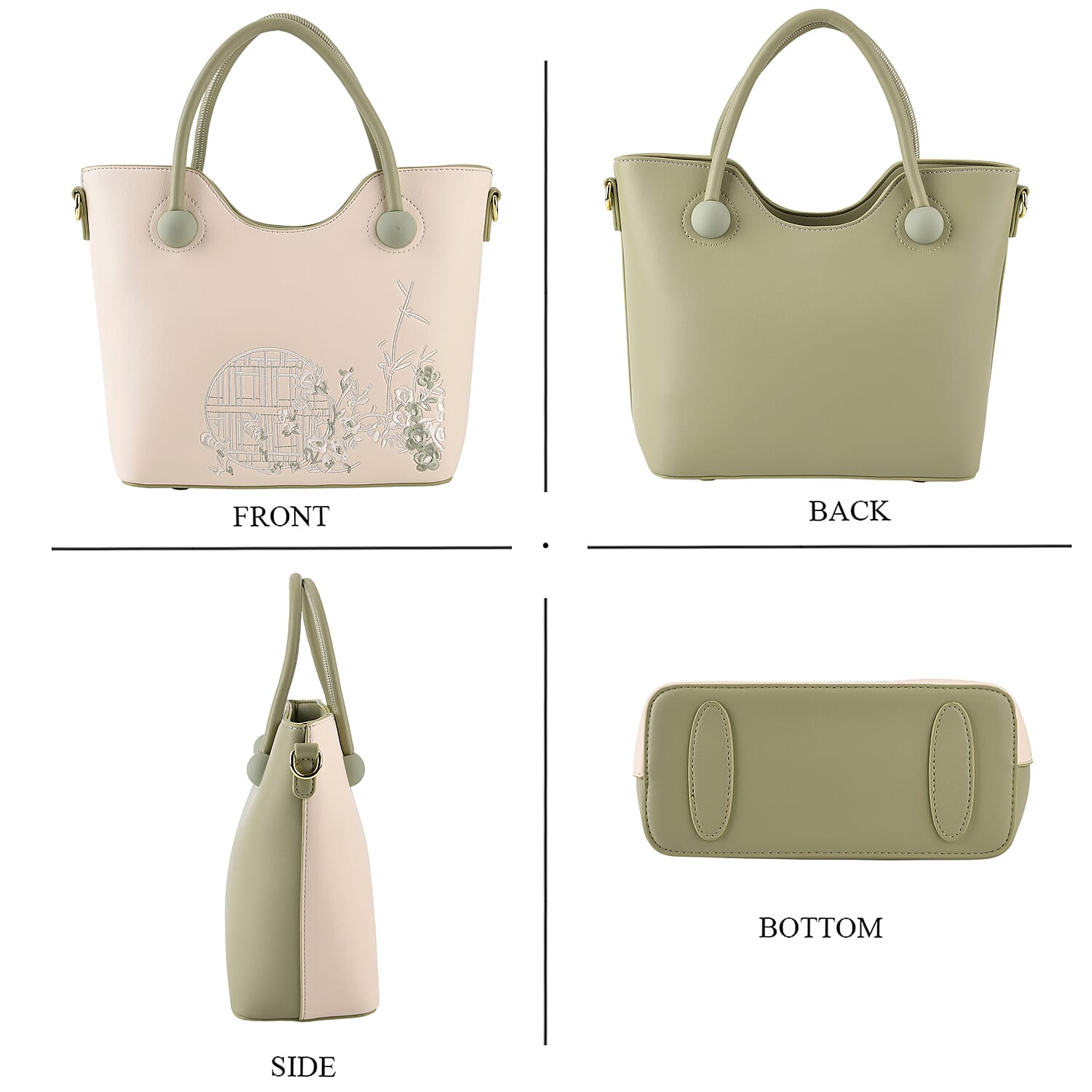 Crossbody Bag (Size - One Size) - Green & White