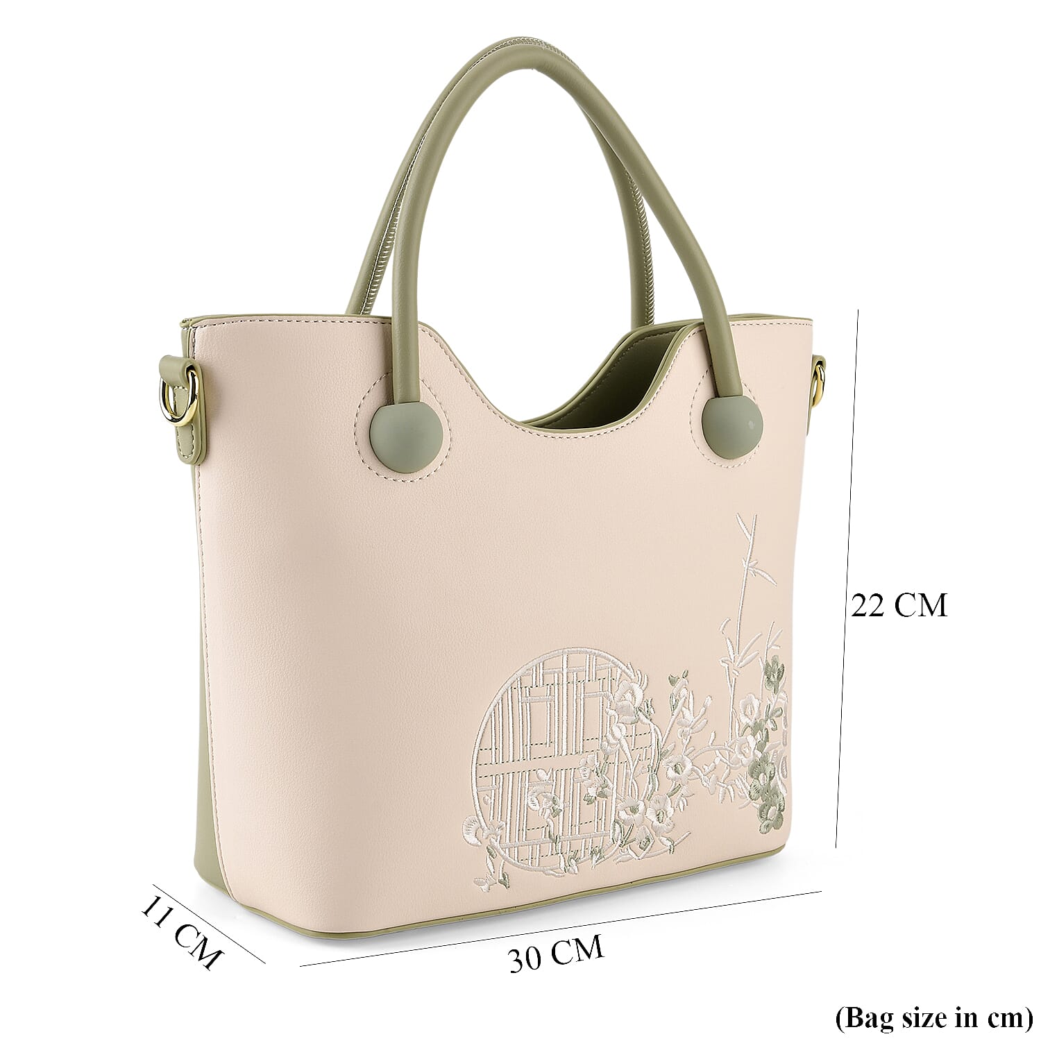 Crossbody Bag (Size - One Size) - Green & White