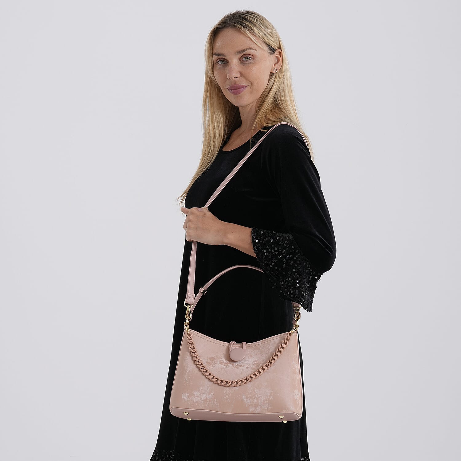 Crossbody Bag (Size - One Size) - Pink & White