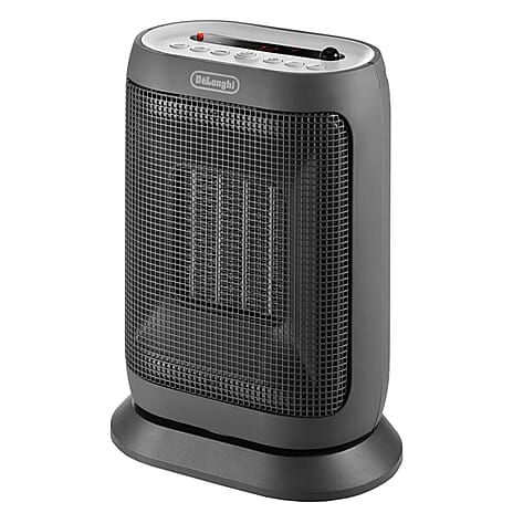 DeLonghi 2KW Capsule Twist Ceramic Heater - 2000W Remote Controlled LED Display 24 hour Timer - 29.4 cm height, 22.4 cm width, 14.2 cm depth, 1.9 kg