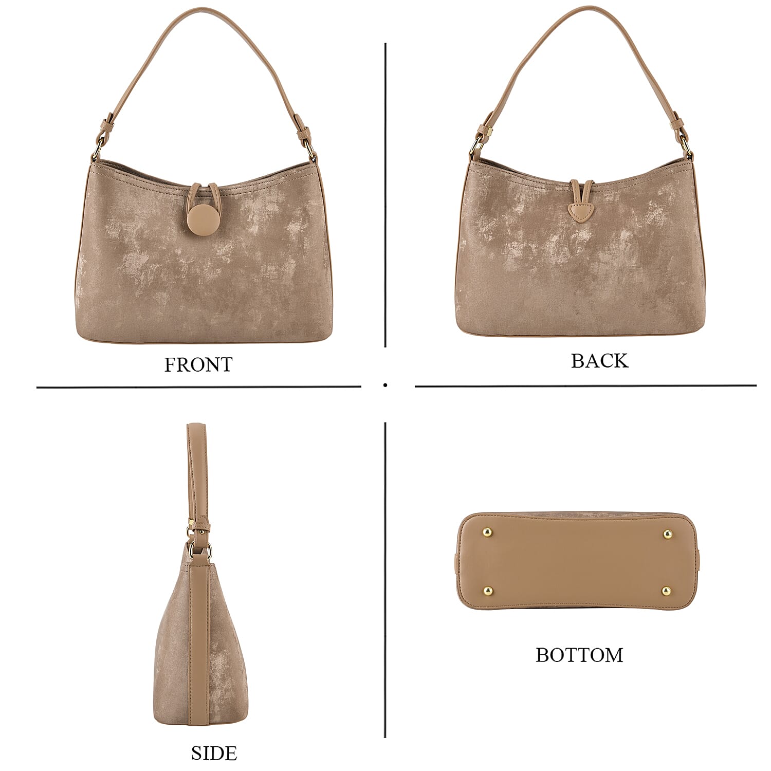 Crossbody Bag (Size - One Size) - Khaki & White