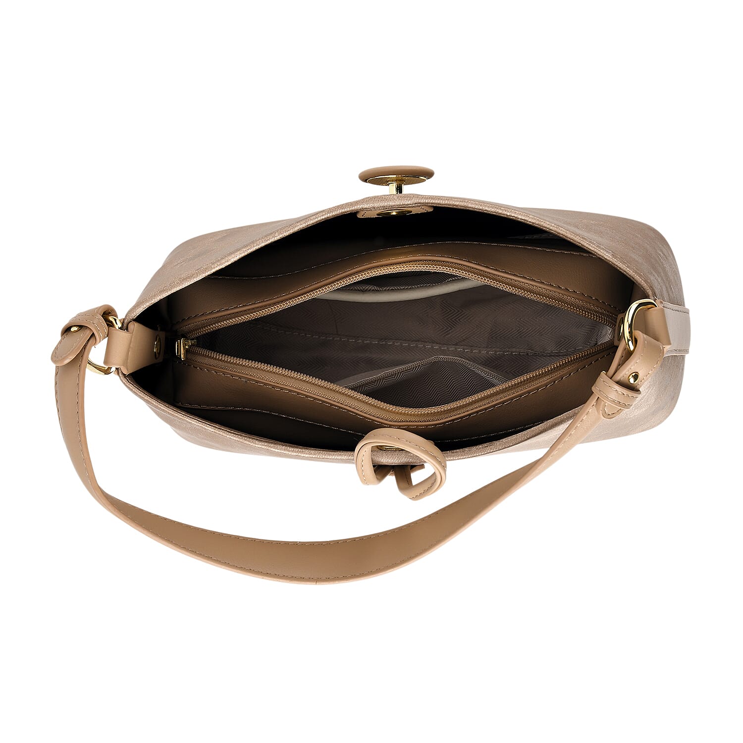 Crossbody Bag (Size - One Size) - Khaki & White