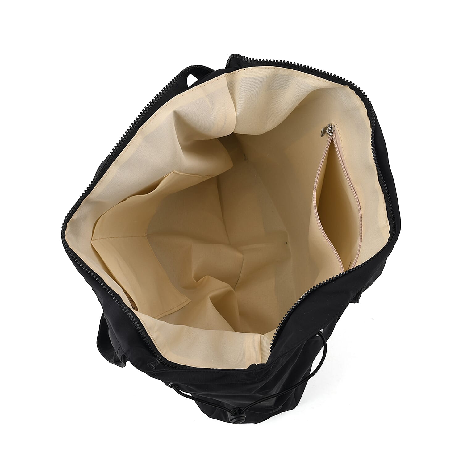 Designer Inspired Multi-Pocket Tote Bag - Black