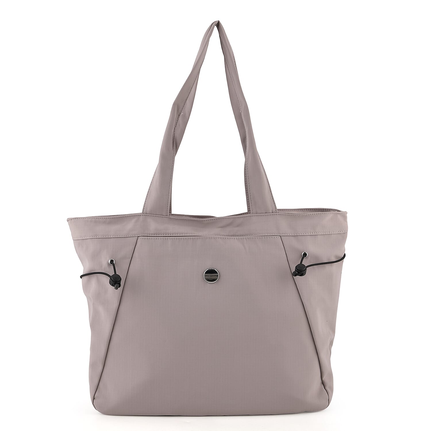 Designer Inspired Multi-Pocket Tote Bag - Light Purple
