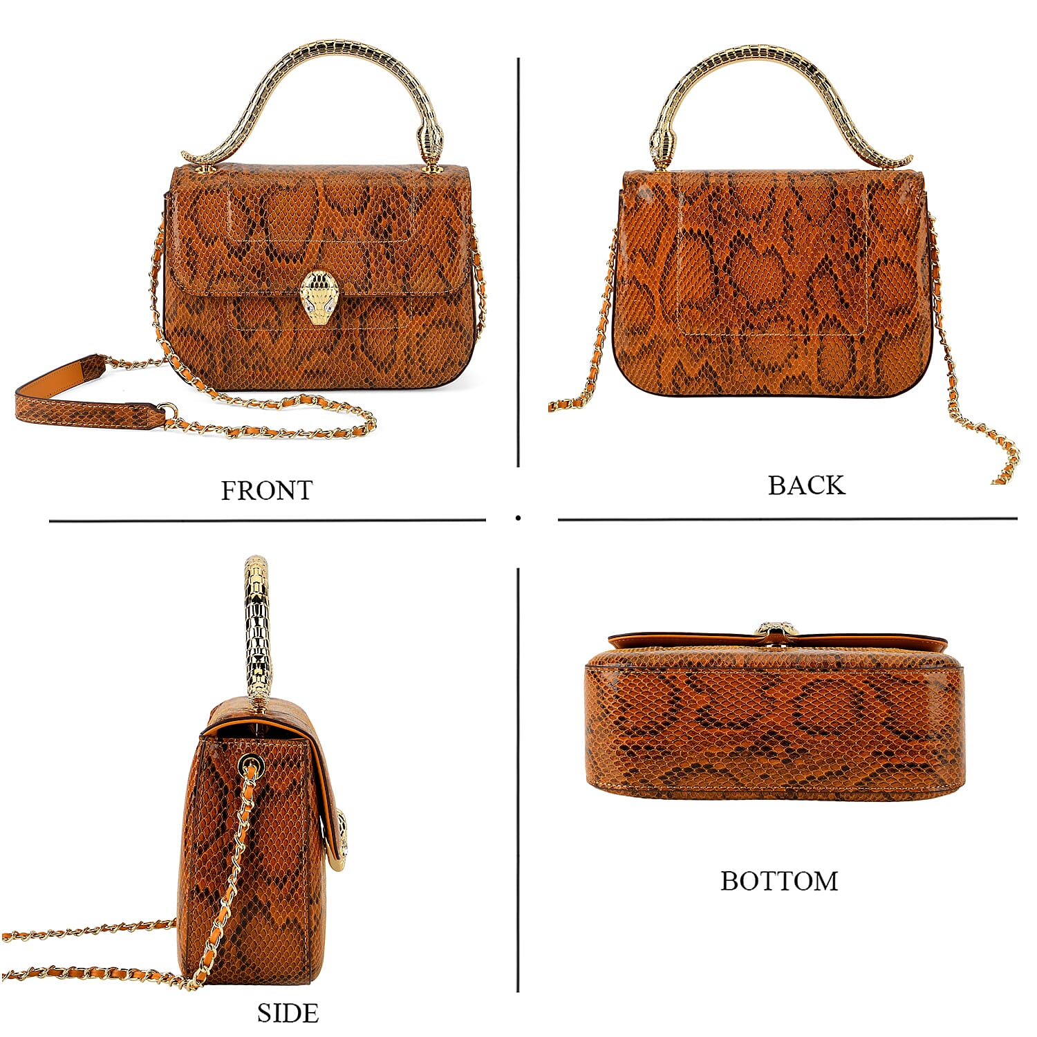 La Marey Signature Crossbody Bag (Size - One Size) - Brown & White
