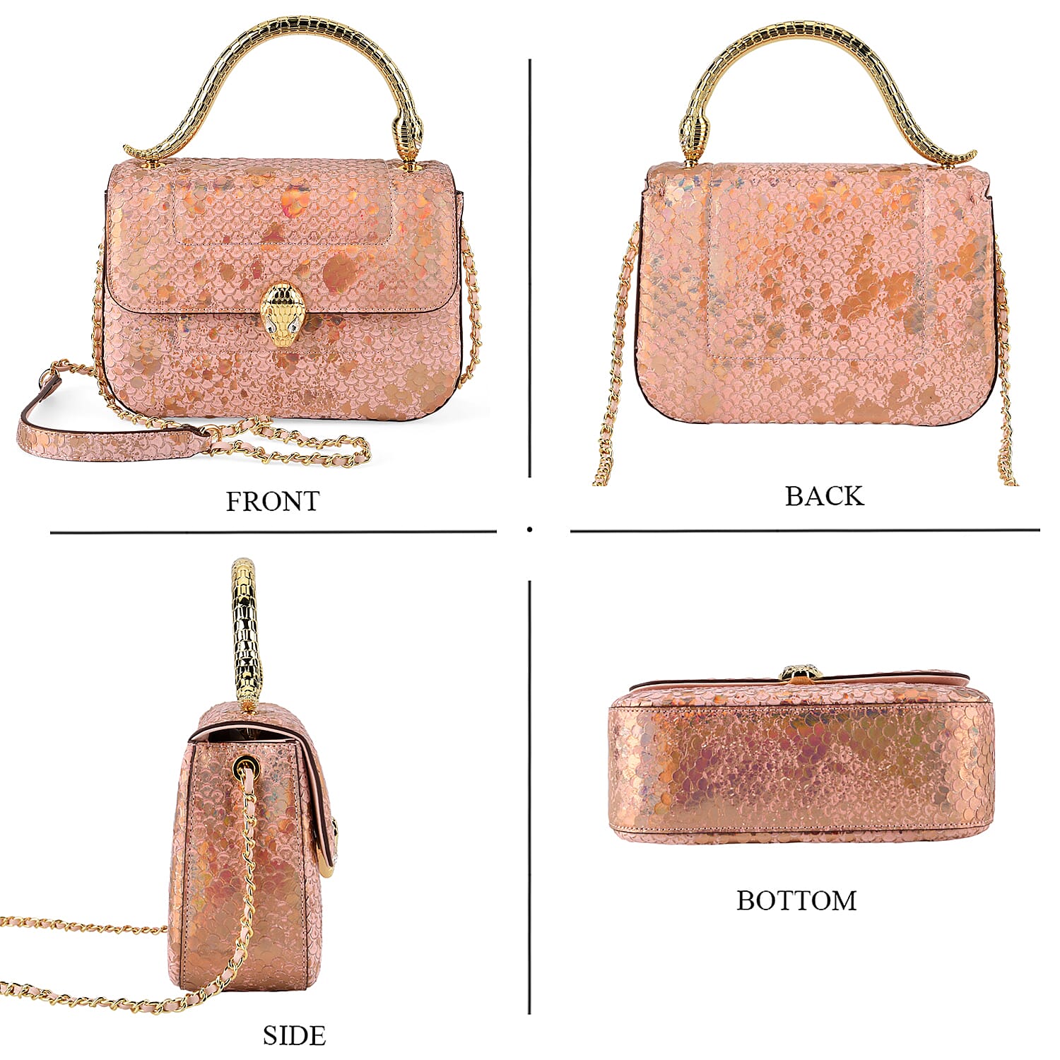 La Marey Signature Crossbody Bag (Size - One Size) - Pink & White