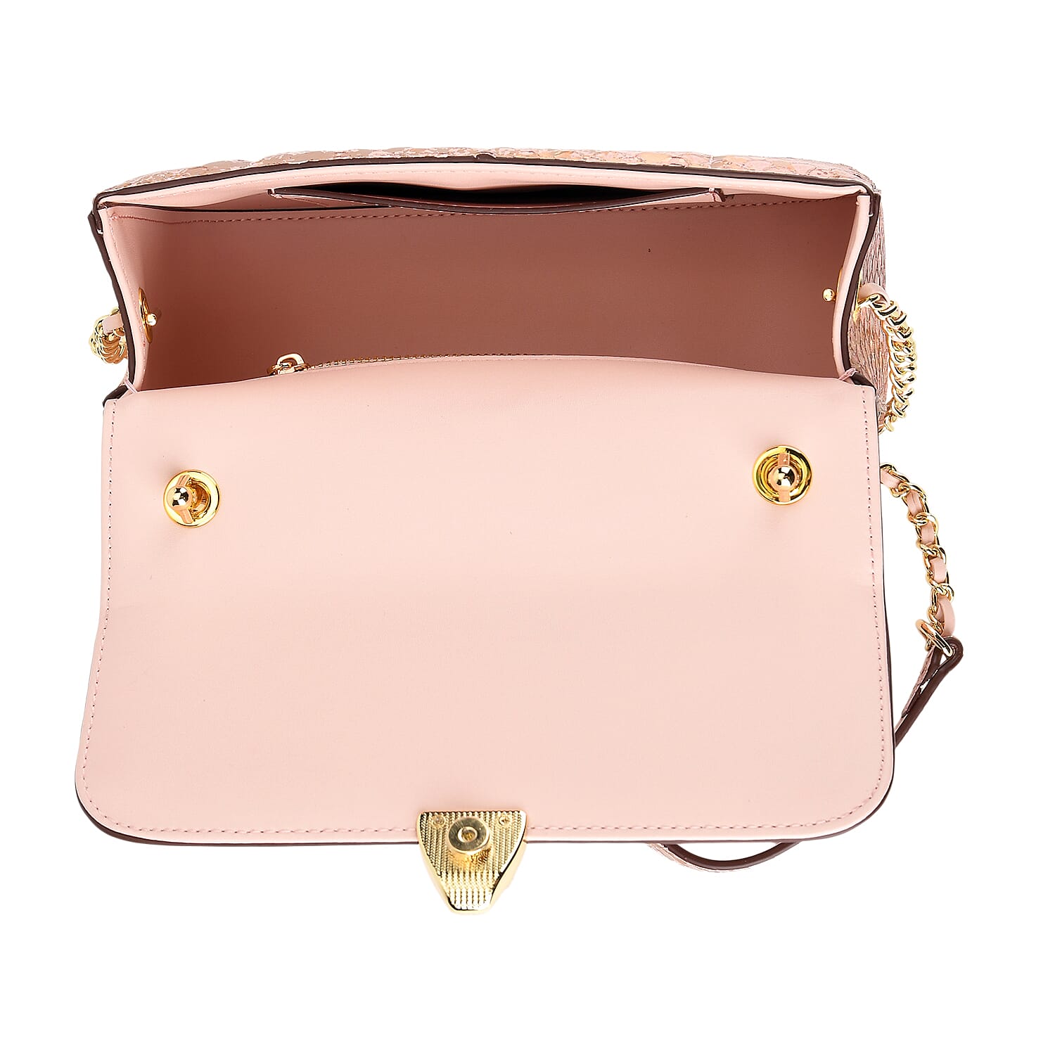 La Marey Signature Crossbody Bag (Size - One Size) - Pink & White