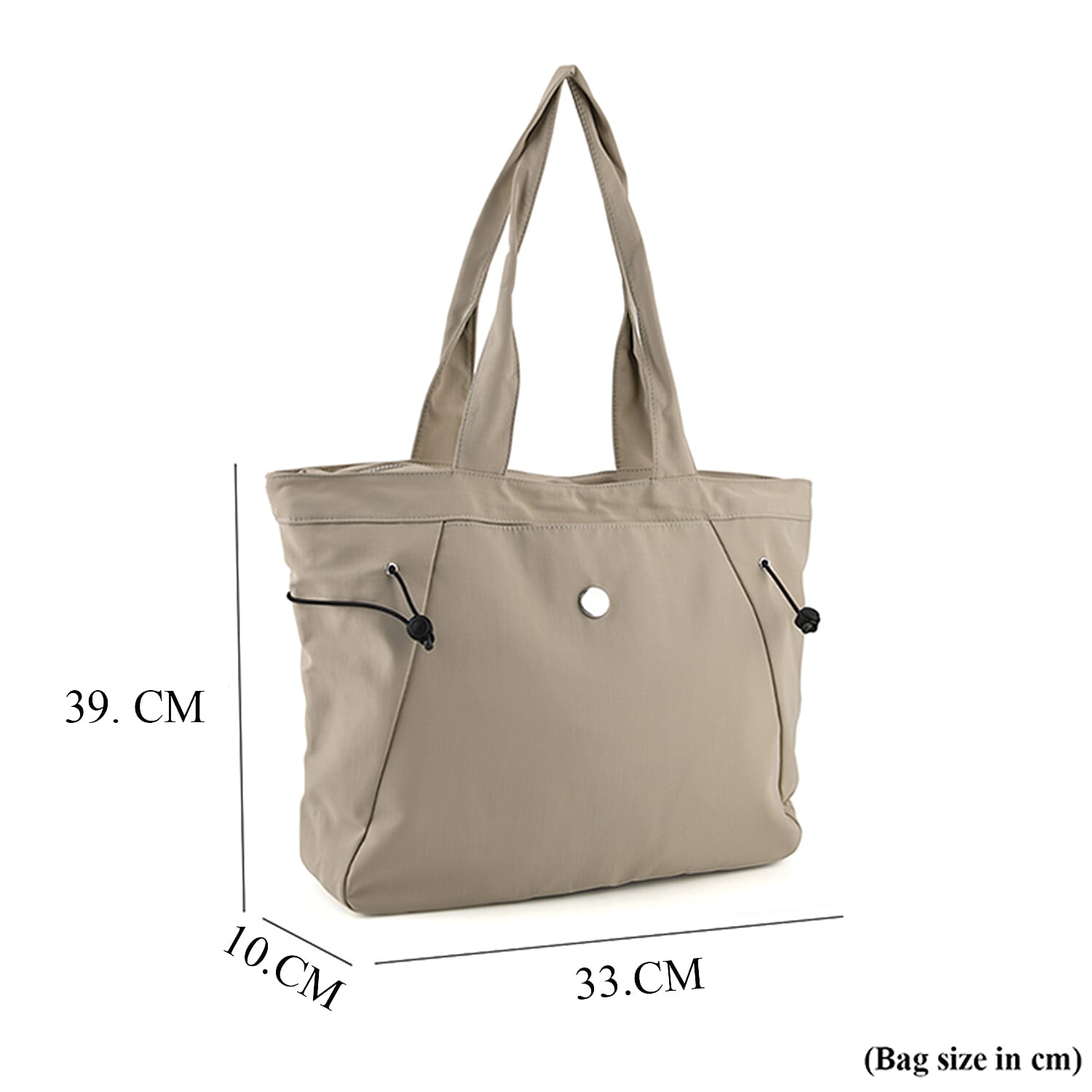 Designer Inspired Multi-Pocket Tote Bag - Light Green