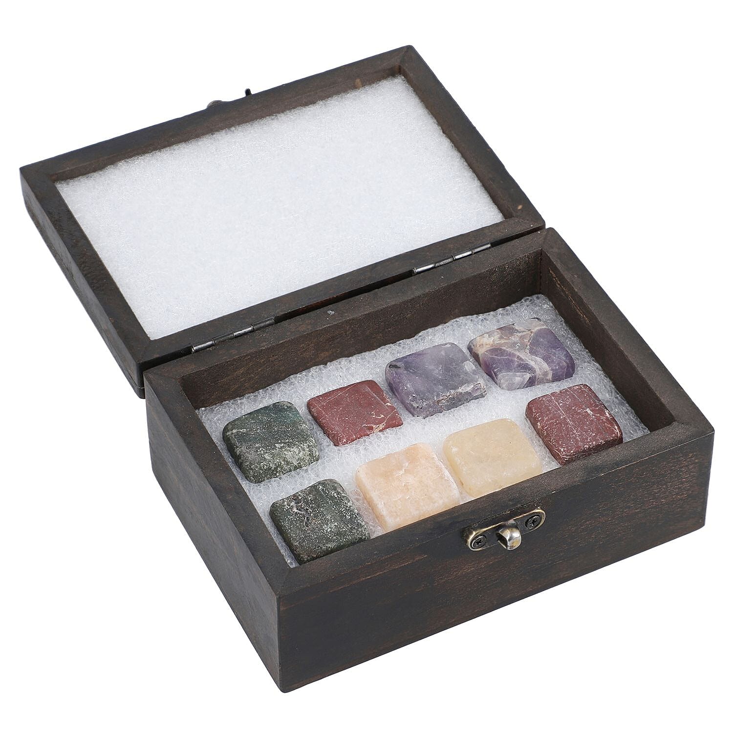 Set of 8 - Whisky Cooling Stone Set in Wooden Box - Multi