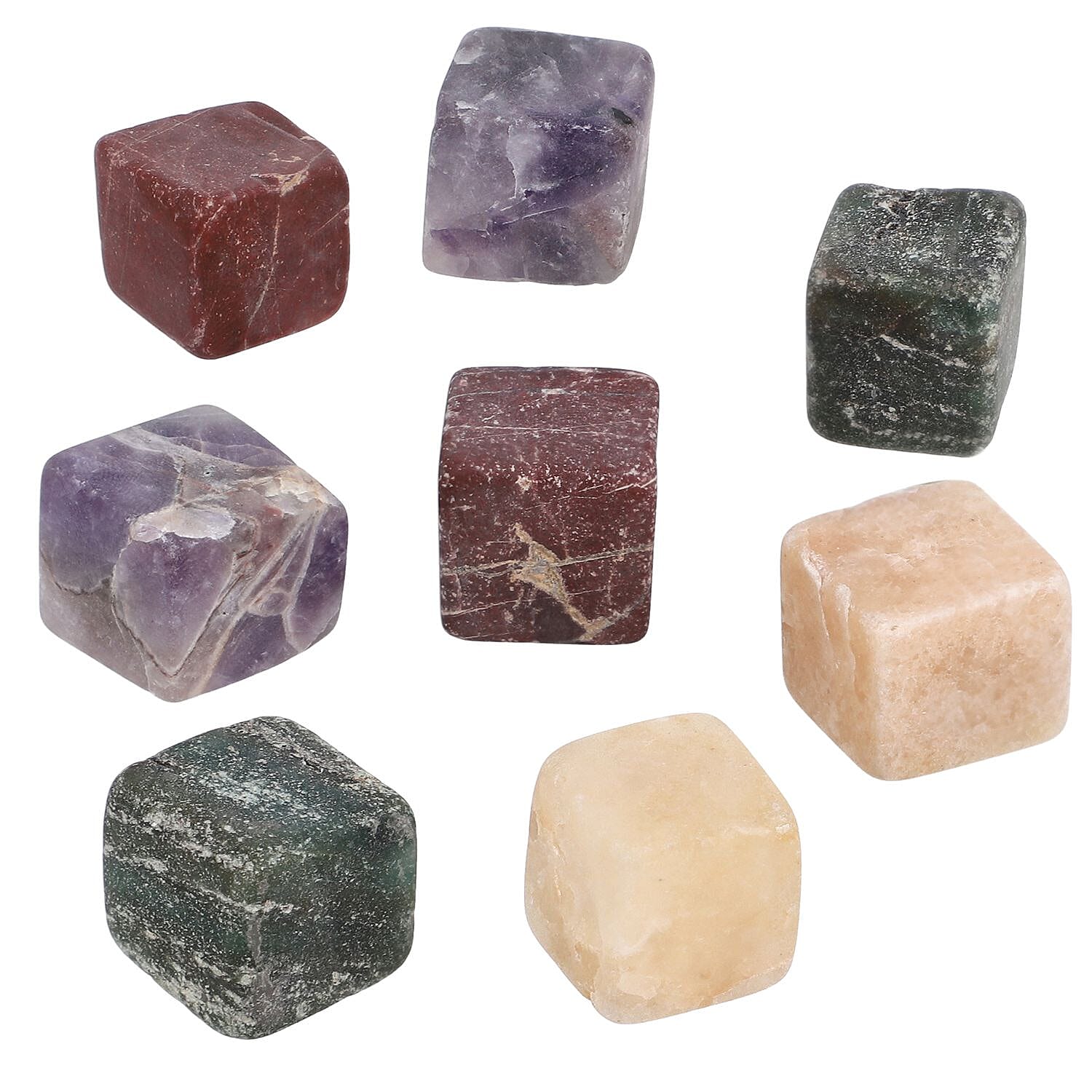 Set of 8 - Whisky Cooling Stone Set in Wooden Box - Multi