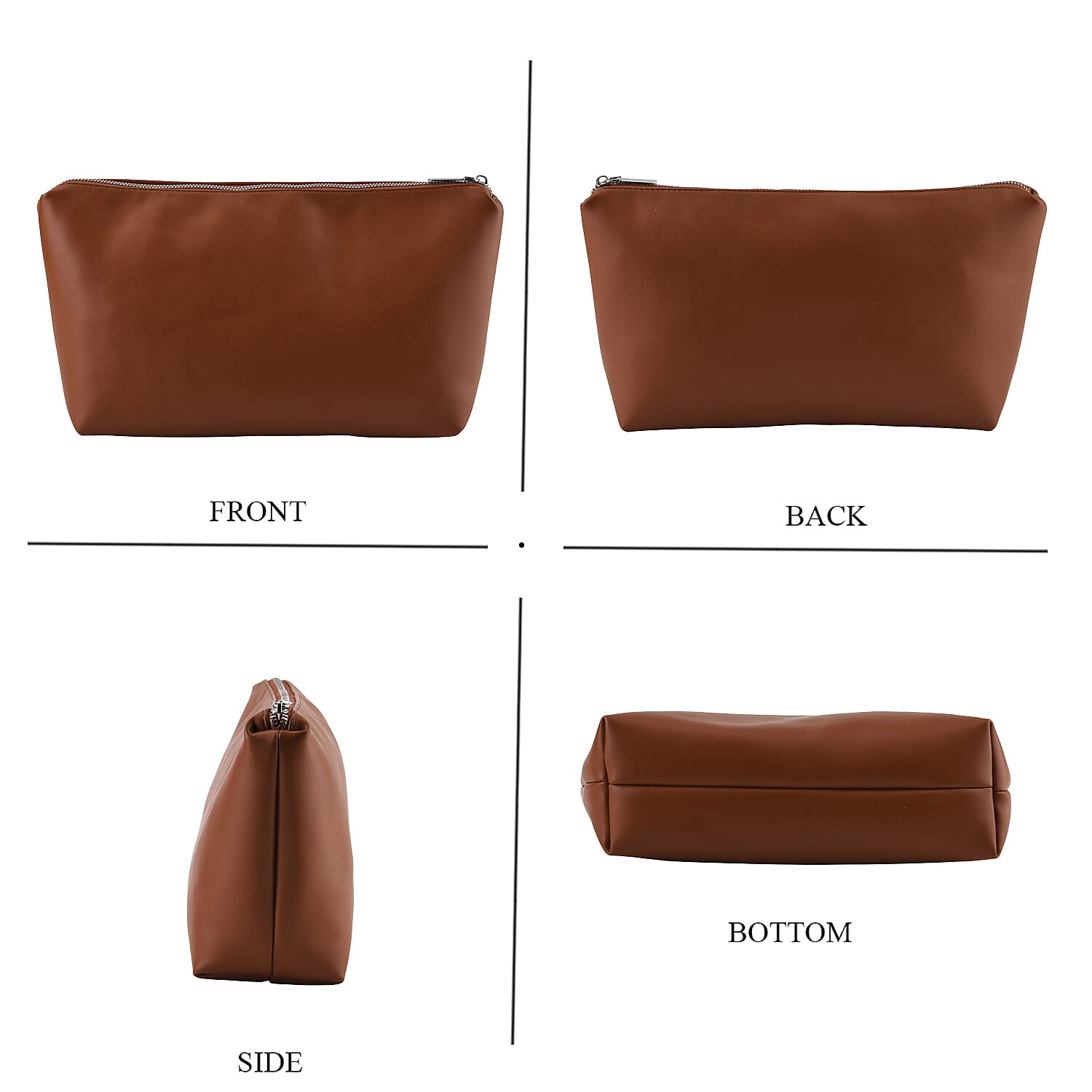 La Marey Designer Inspired Sculptured Handle Tote With Inside Pouch - Red