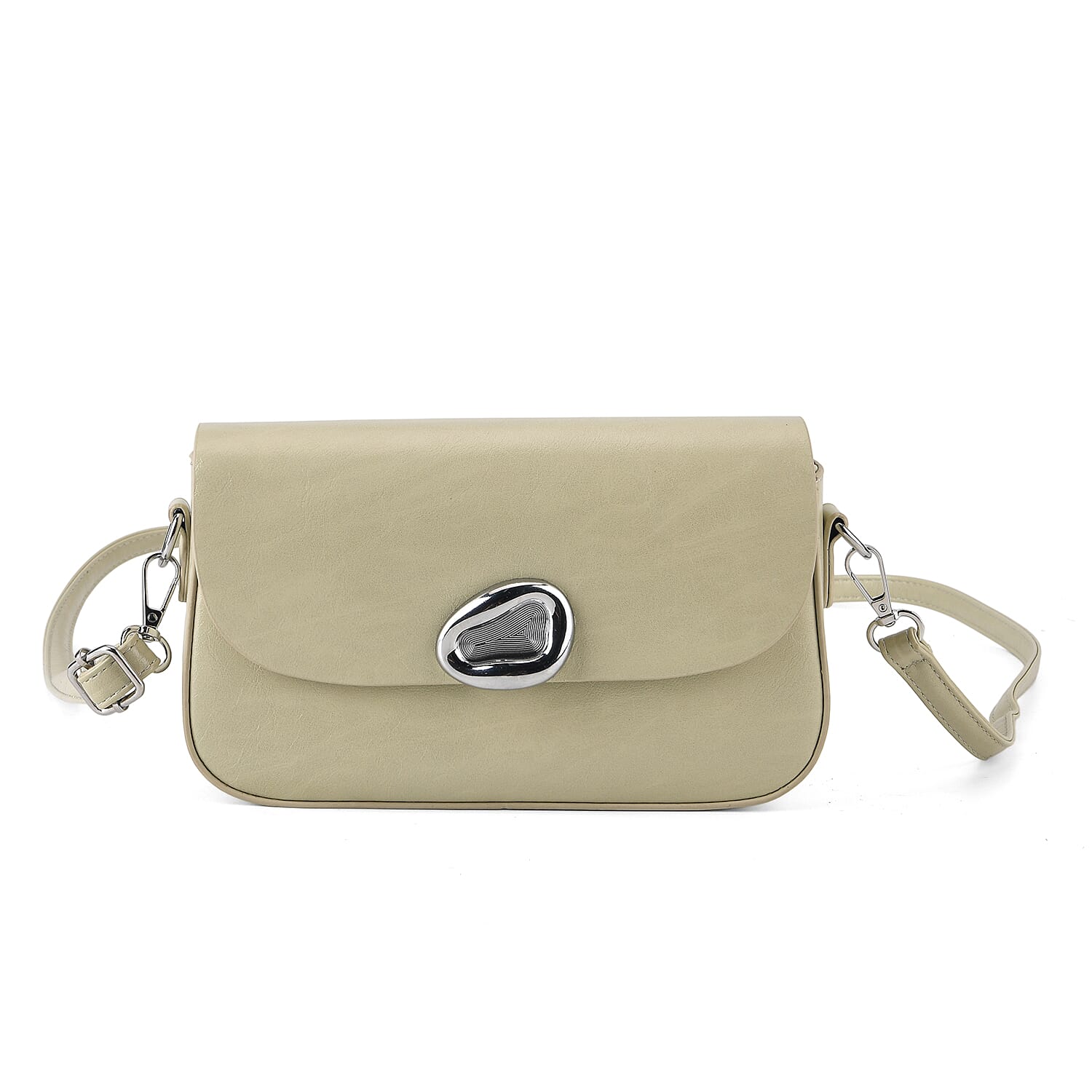 Sling Shoulder Bag with Adjustable Strap - Light Green