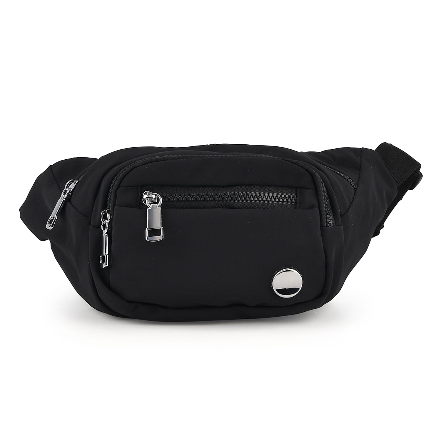 BRAND NEW Multi-Pocket Waist Saddle Bag with Adjustable Strap - Black