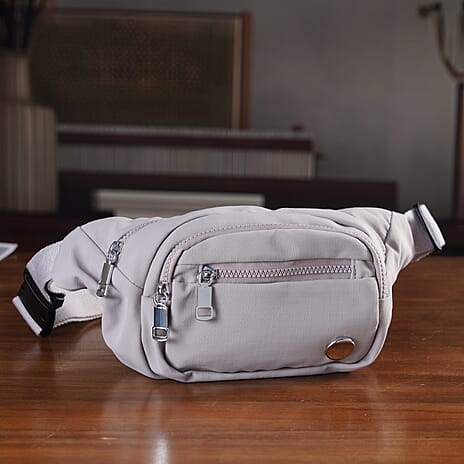 BRAND NEW Multi-Pocket Waist Saddle Bag with Adjustable Strap - Light Purple