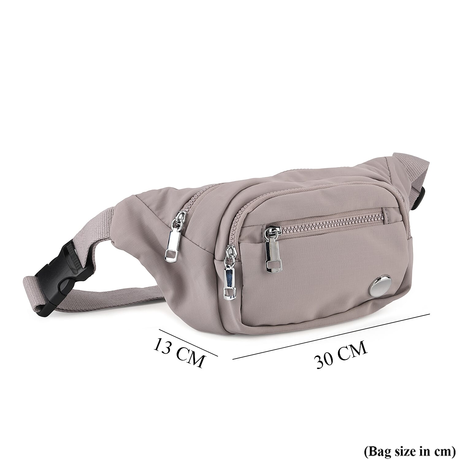BRAND NEW Multi-Pocket Waist Saddle Bag with Adjustable Strap - Light Purple