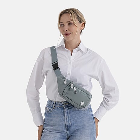 BRAND NEW Multi-Pocket Waist Saddle Bag with Adjustable Strap - Blue