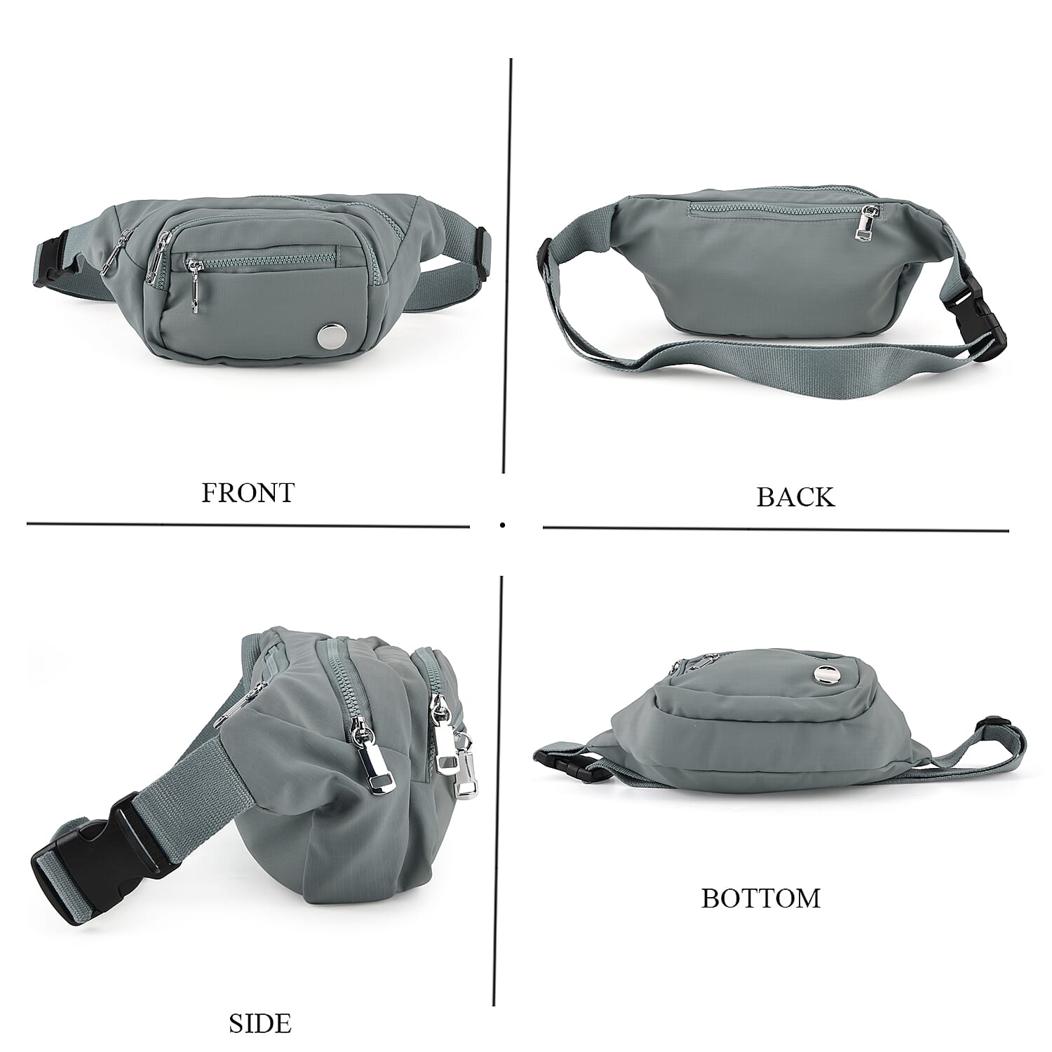 BRAND NEW Multi-Pocket Waist Saddle Bag with Adjustable Strap - Blue