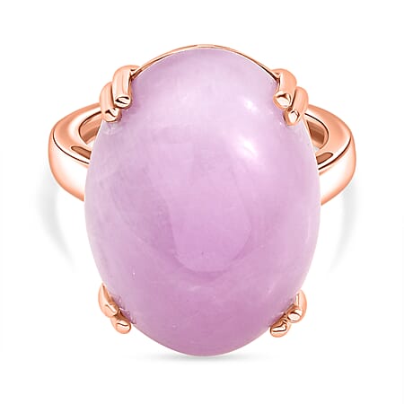 Valentine Special- Natural Galileia Kunzite Ring in Rose Gold Plated Sterling Silver 22.75 Ct. Valentine Special- Natural Galileia Kunzite Ring in Rose Gold Plated Sterling Silver 22.75 Ct.