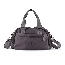 BRAND NEW - Water - Resistant Multi-Zip Pocket Shoulder Utility Bag with Detachable Crossbody Strap - Black