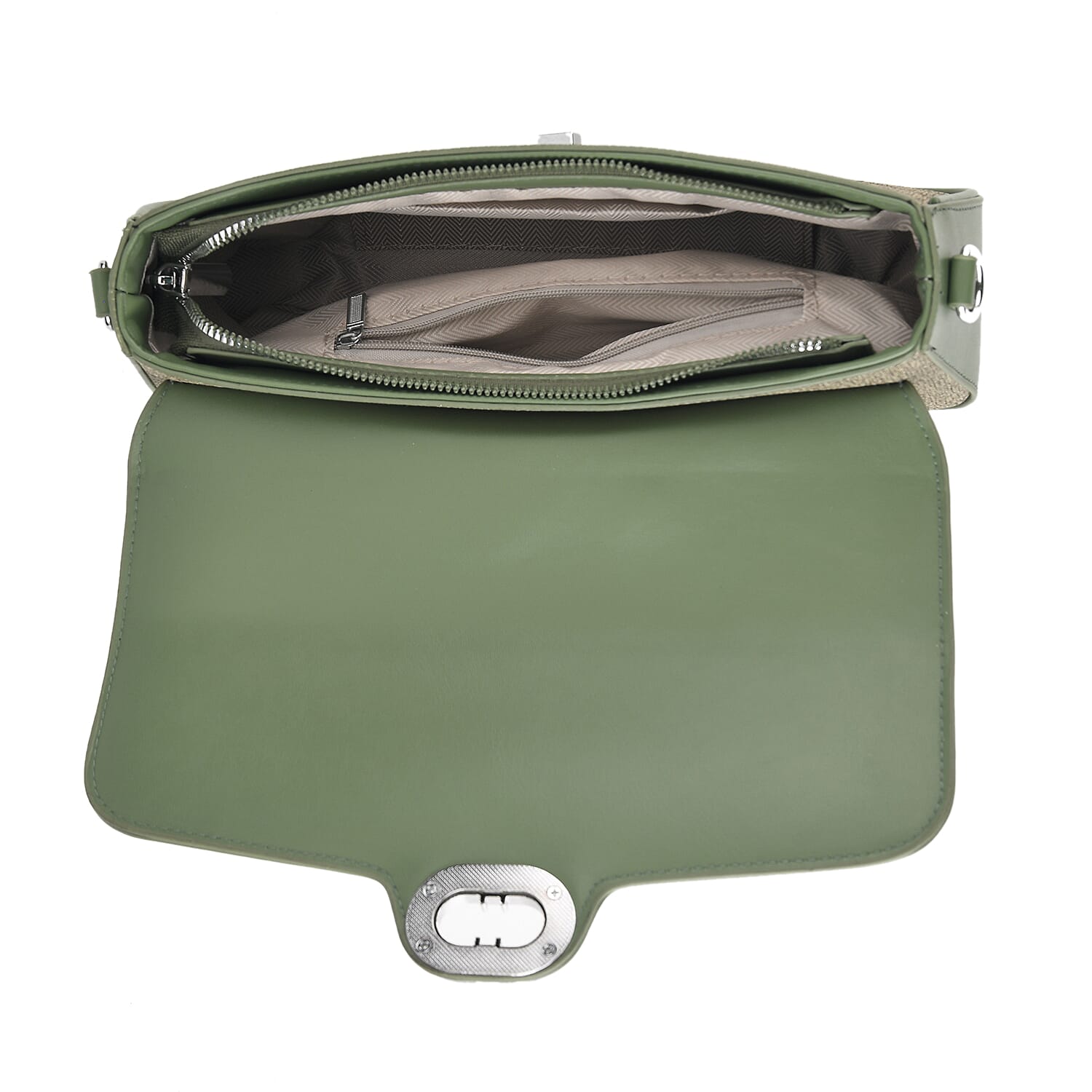 Designer Inspired - Convertible Dual-Strap Convertible Baguette Crossbody & Shoulder Bag - Basil Green