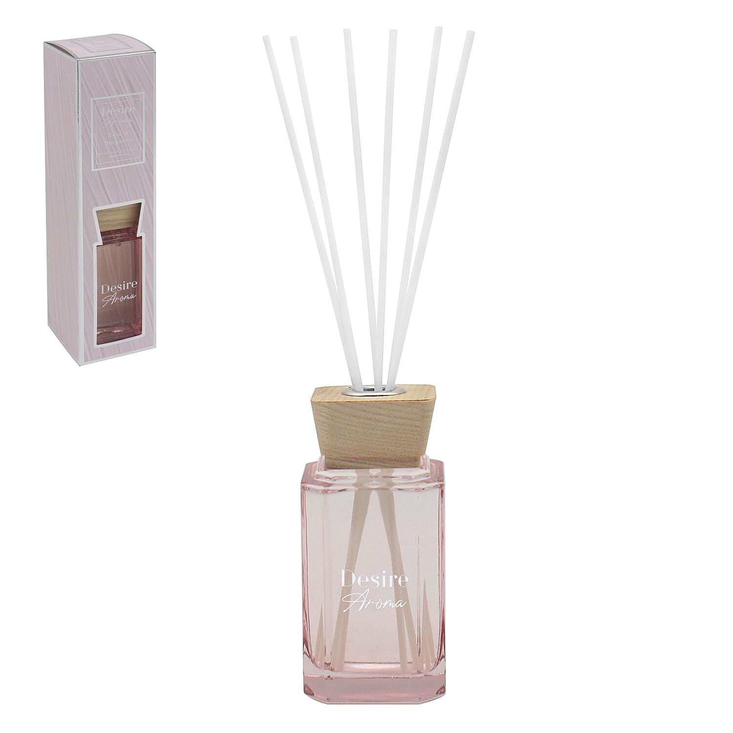 Rose & Bergamot Luxury Reed Diffuser (200ml) - Pink