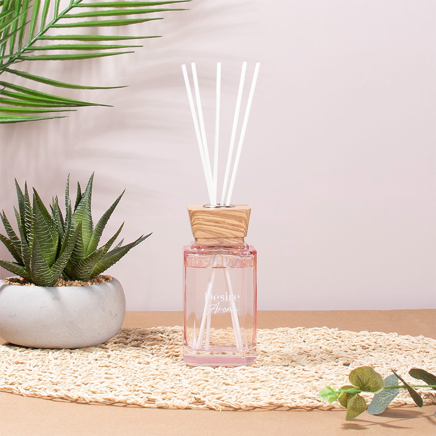 Rose & Bergamot Luxury Reed Diffuser (200ml) - Pink