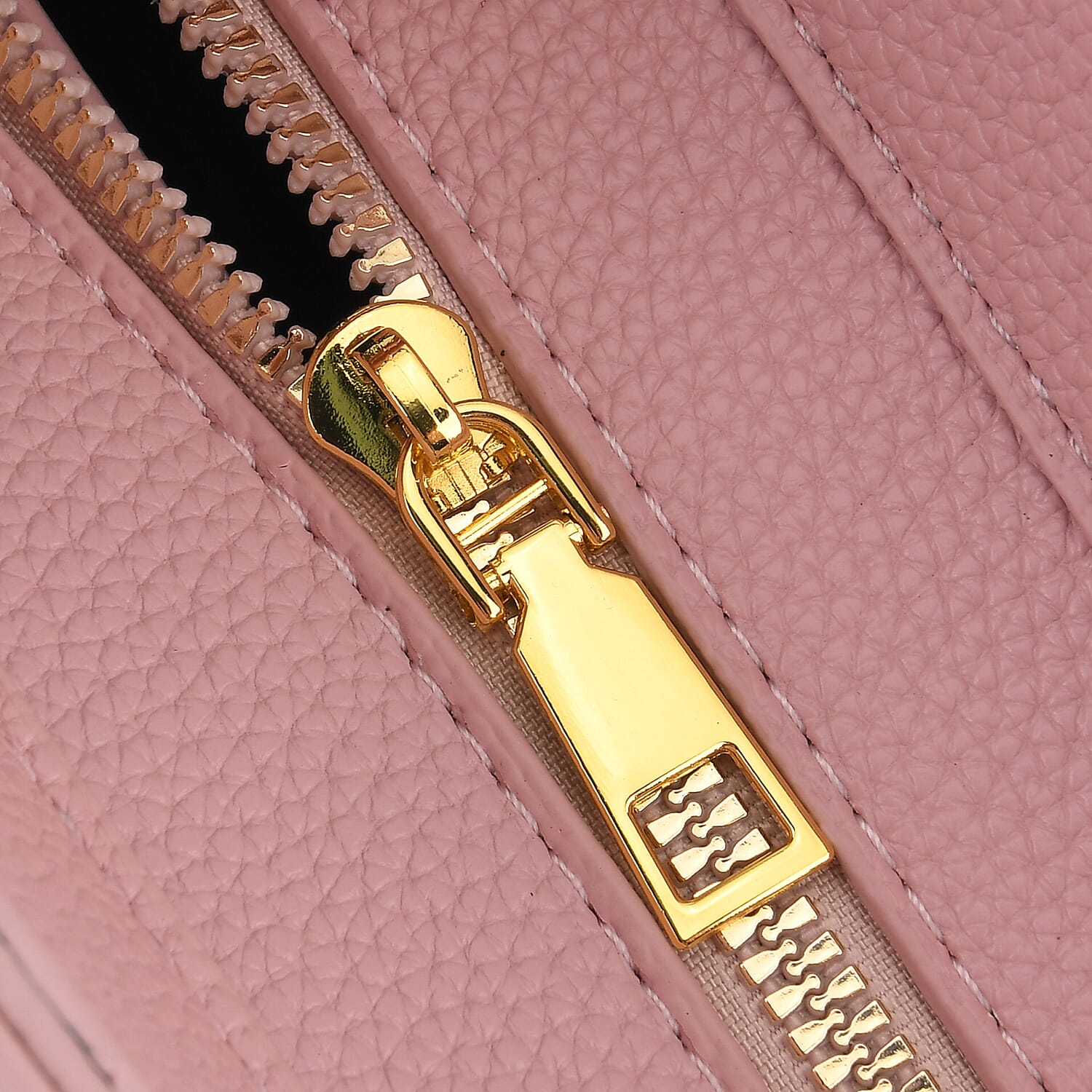 Designer-Inspired Structured Handbag with Crossbody Strap - Pink