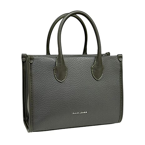 David Jones Leatherette Tote Bag - Grey