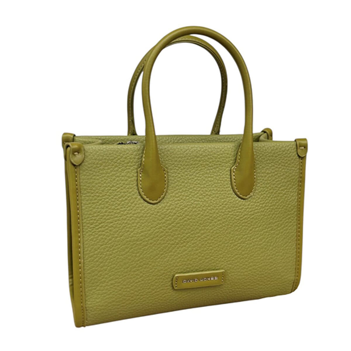 David Jones Leatherette Tote Bag - Lime